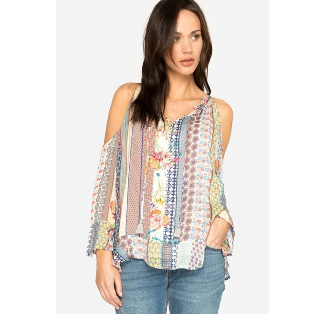 Johnny Was GARDEN COLD SHOULDER blouse sz Small
